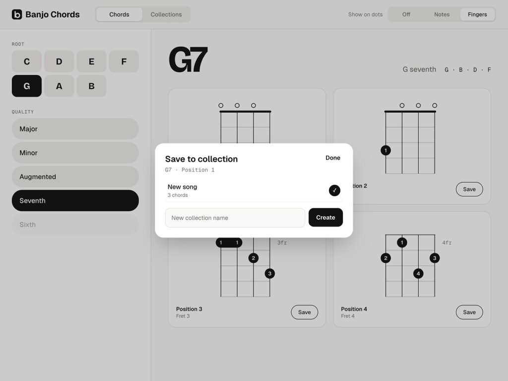 Save chord to collection