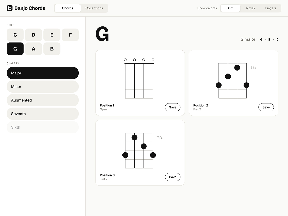 Banjo chords app